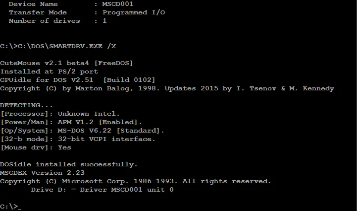 MS-DOS 6.22 screenshot
