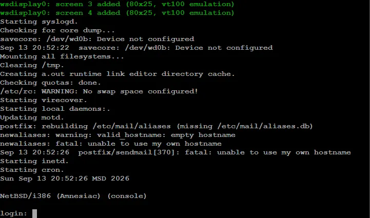 NetBSD screenshot