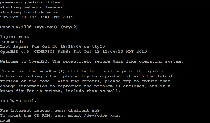 OpenBSD screenshot