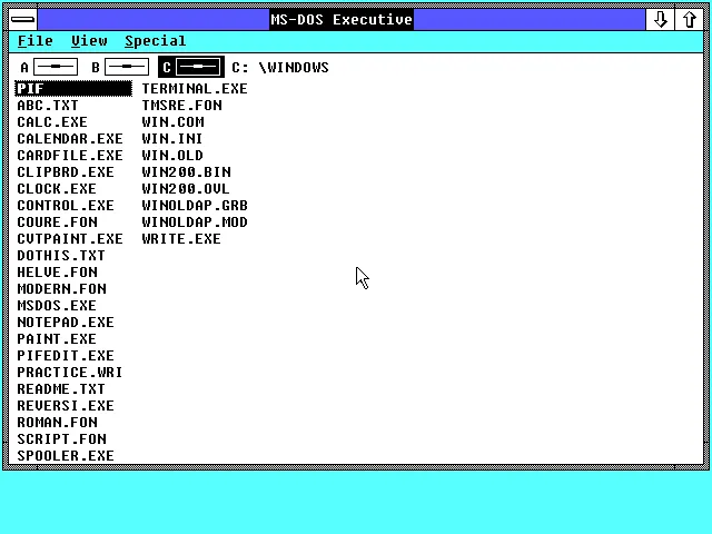 Windows 2.03 screenshot