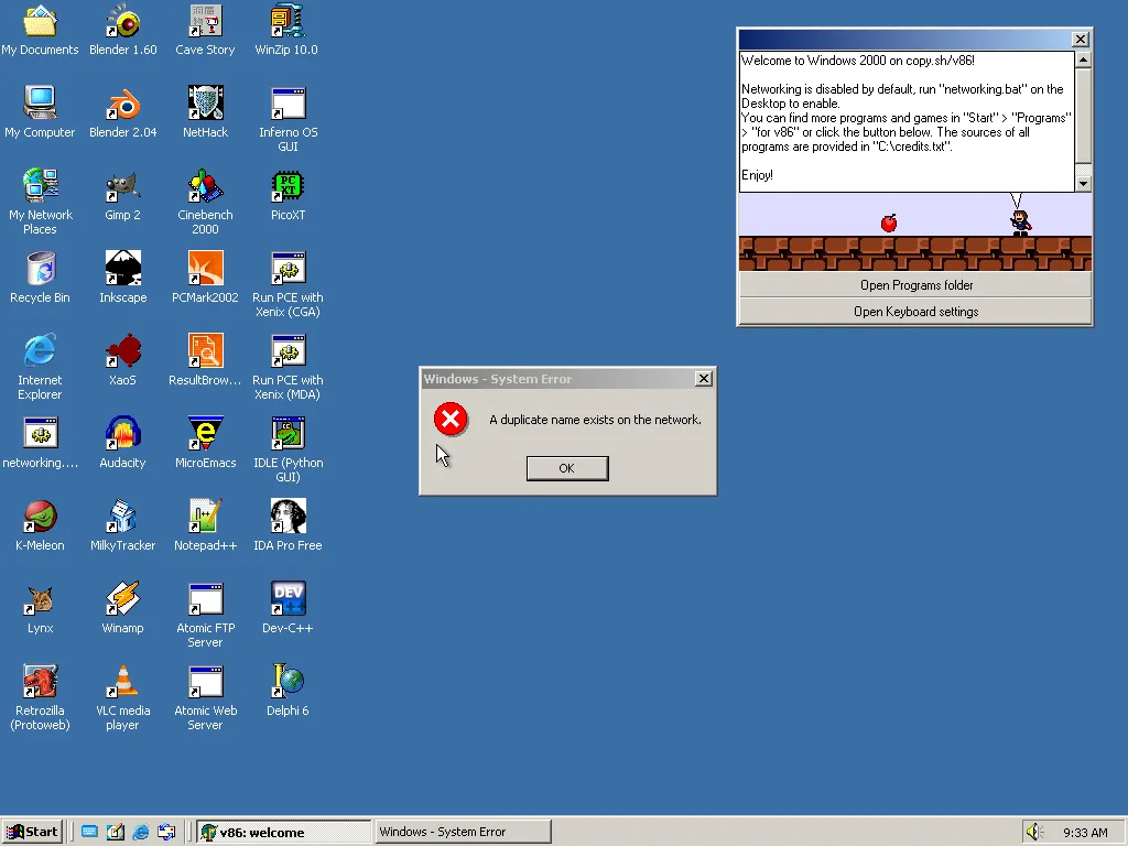 Windows 2000 screenshot